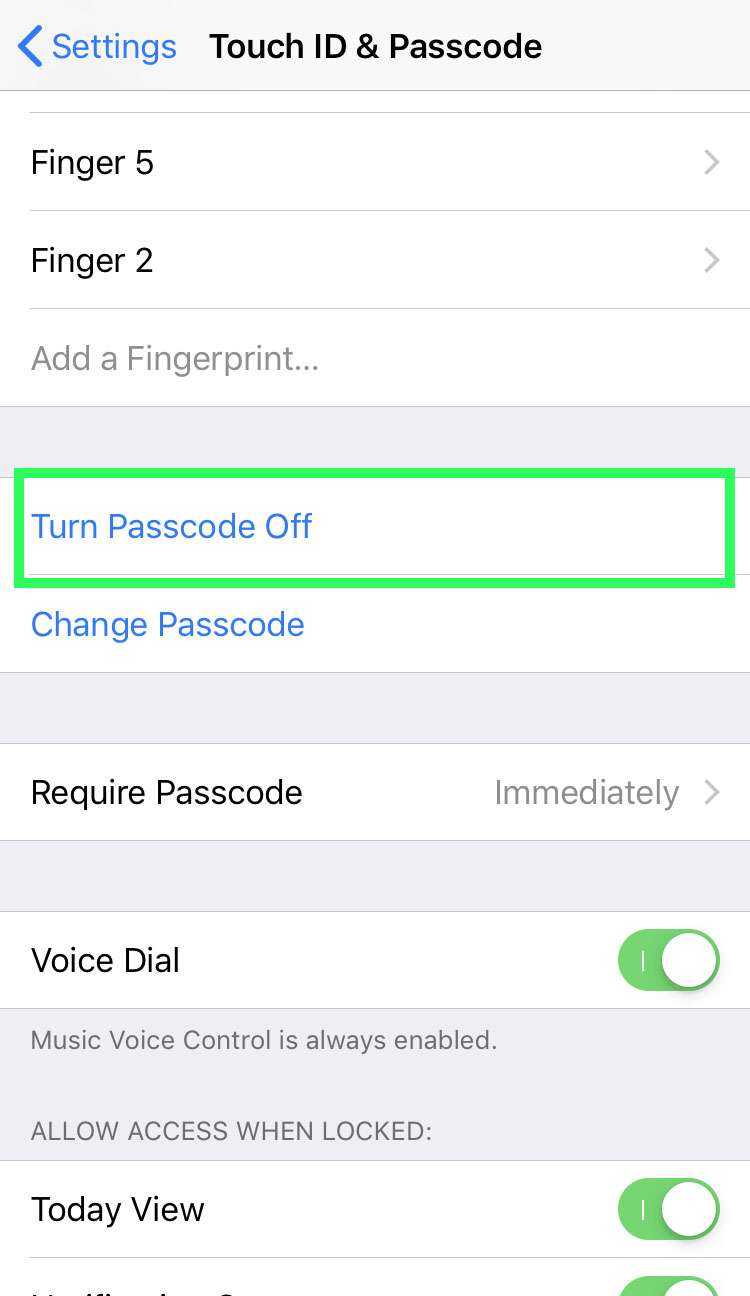 Passcode lock 4