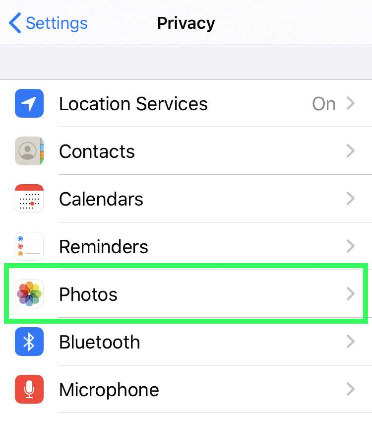 iOS Photo library access 2