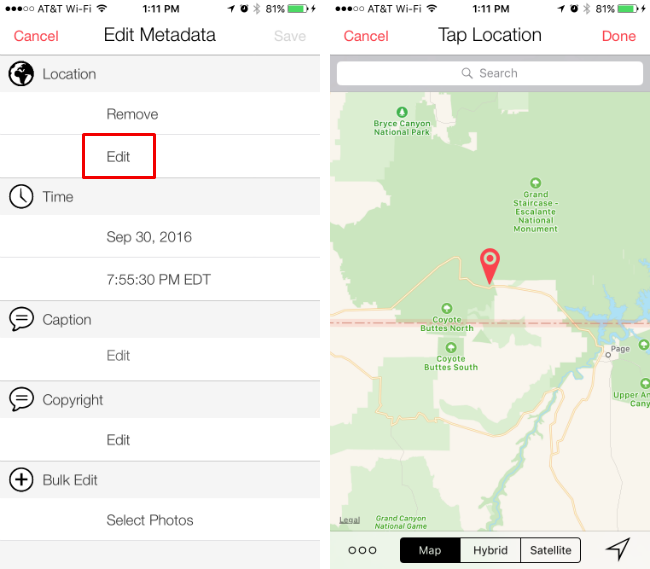 How to delete GPS data from your photos on iPhone and iPad.