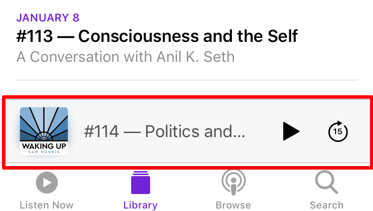 Swipe Up Podcasts Now Playing
