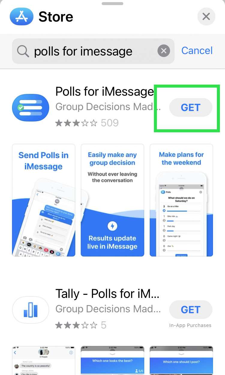 Create an iMessage poll 3