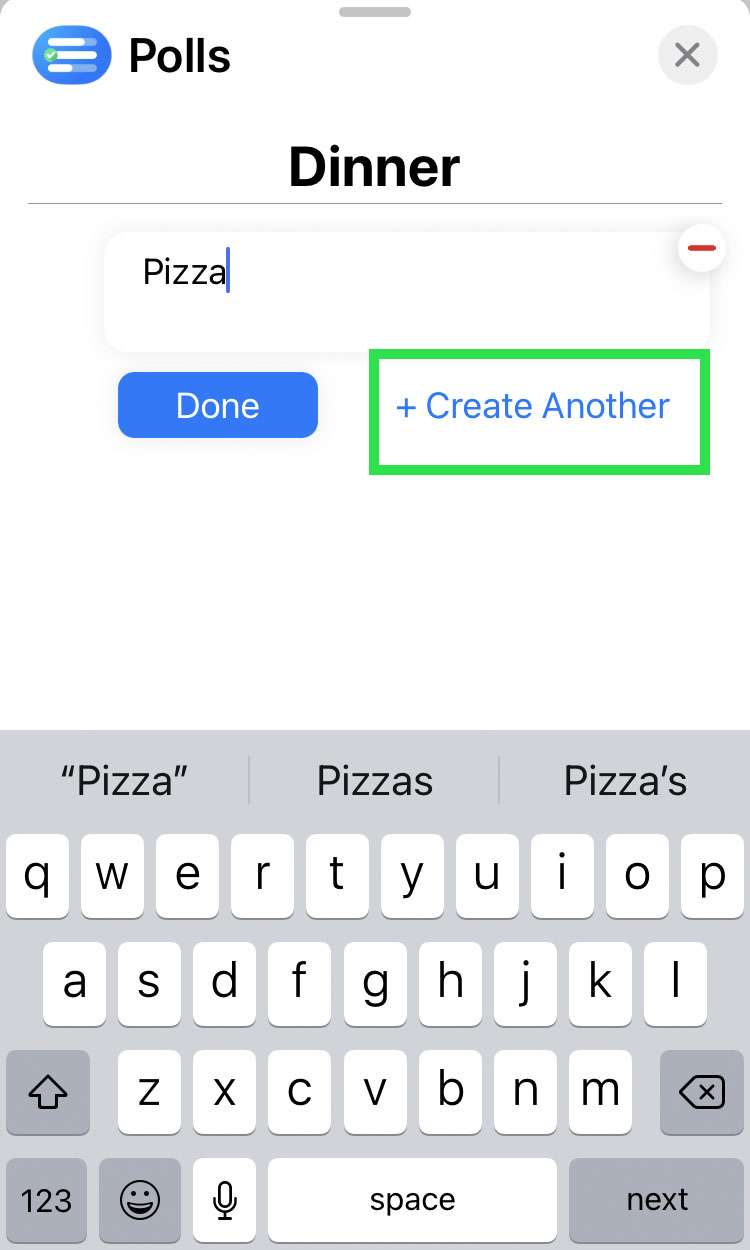 Create an iMessage poll 6 Create an iMessage poll 6