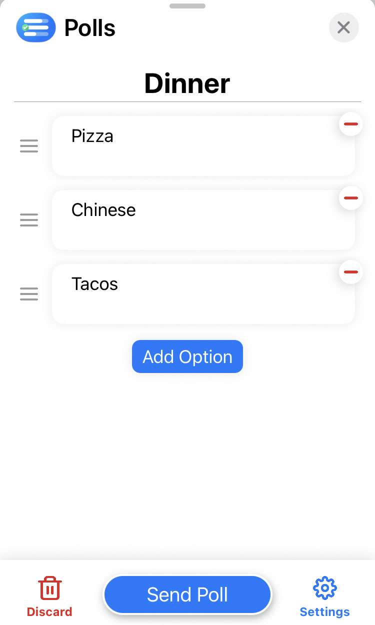 Create an iMessage poll 8 Create an iMessage poll 8