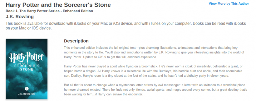 Harry Potter iBooks