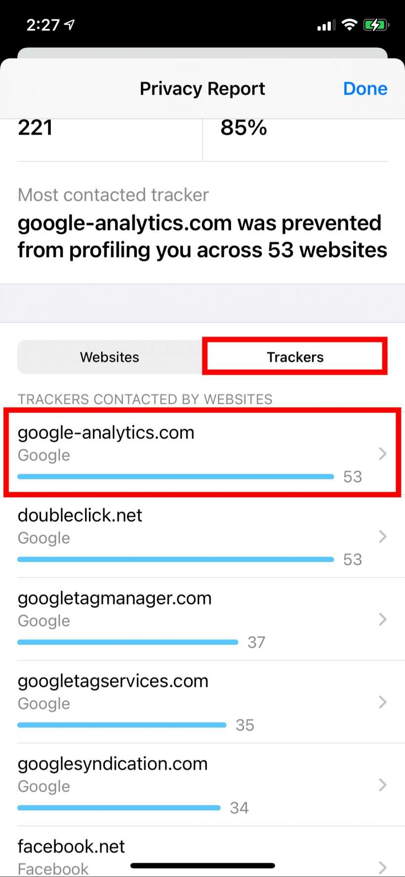 How to see Safari's privacy report on iPhone and iPad.