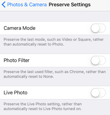 Preserve Settings iOS 10.2 Preserve Settings