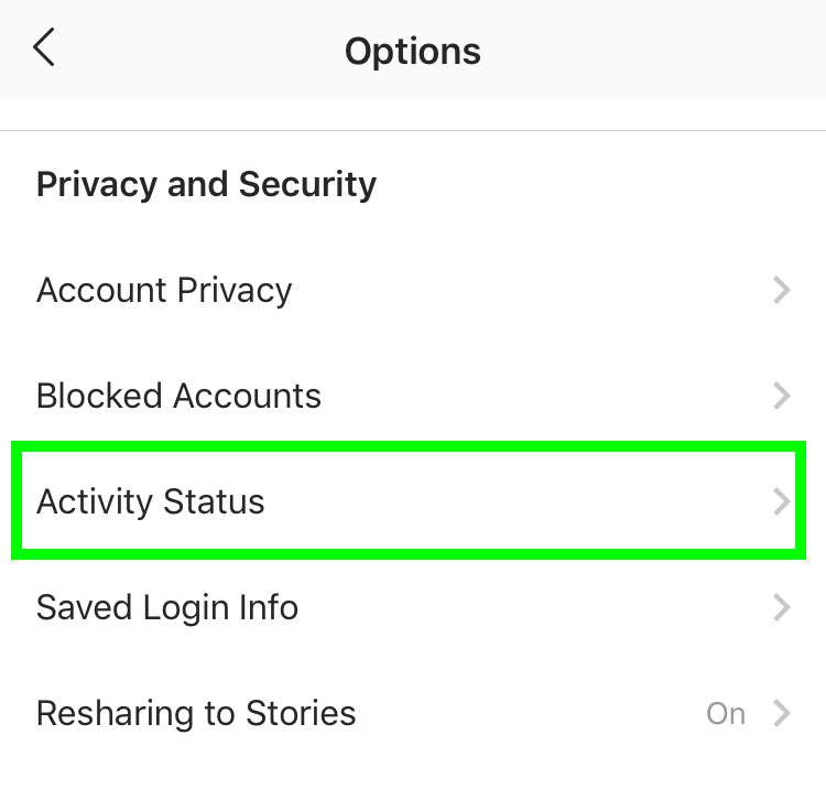 Instagram activity status Instagram activity status