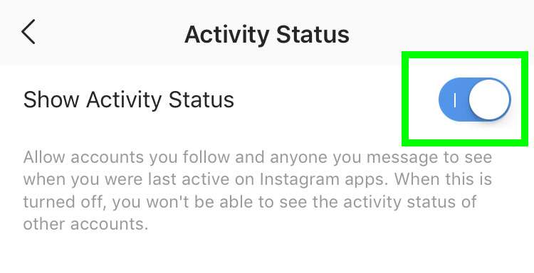 Instagram toggle