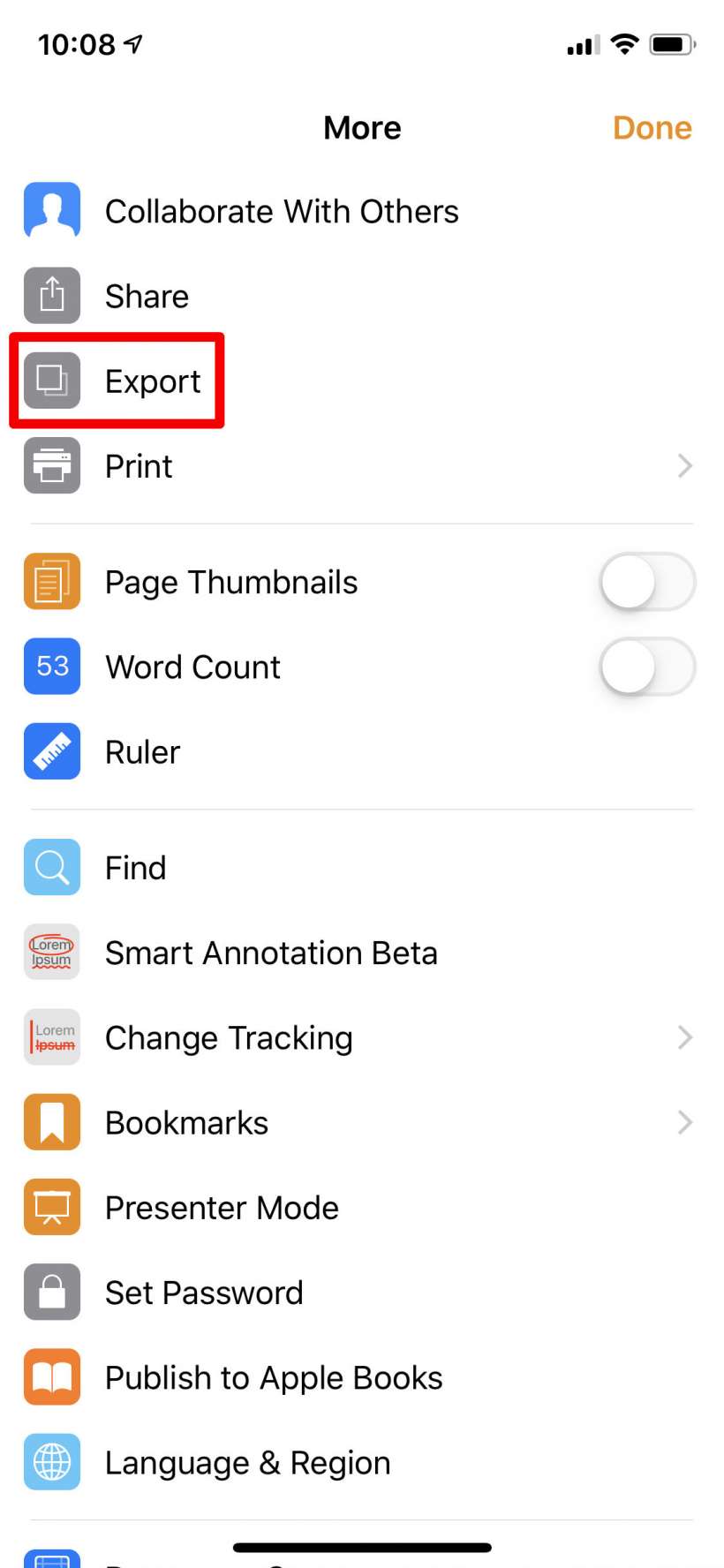 how to convert a file to a pdf on iphone