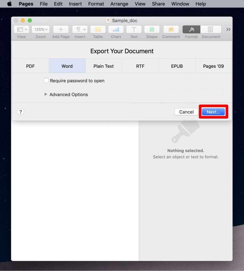 How to convert Pages files to Word, PDF, RTF or EPUB files on iPhone, iPad and Mac.