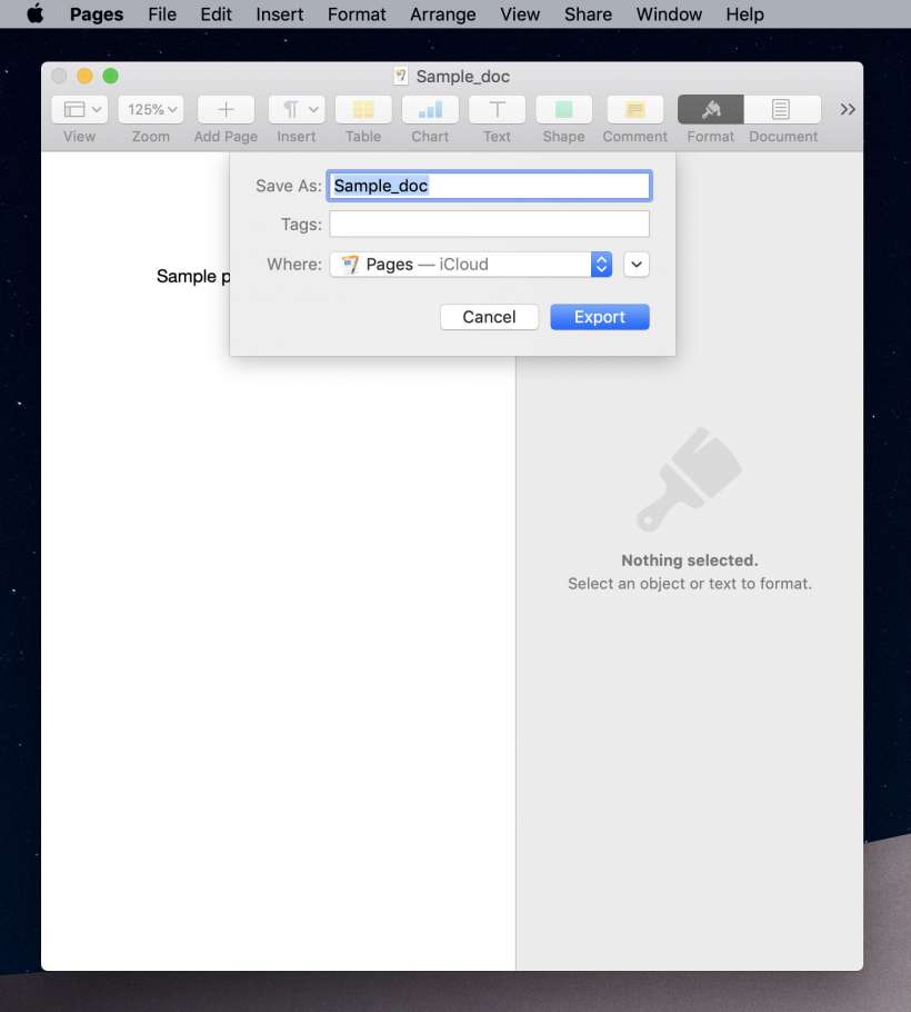 How to convert Pages files to Word, PDF, RTF or EPUB files on iPhone, iPad and Mac.
