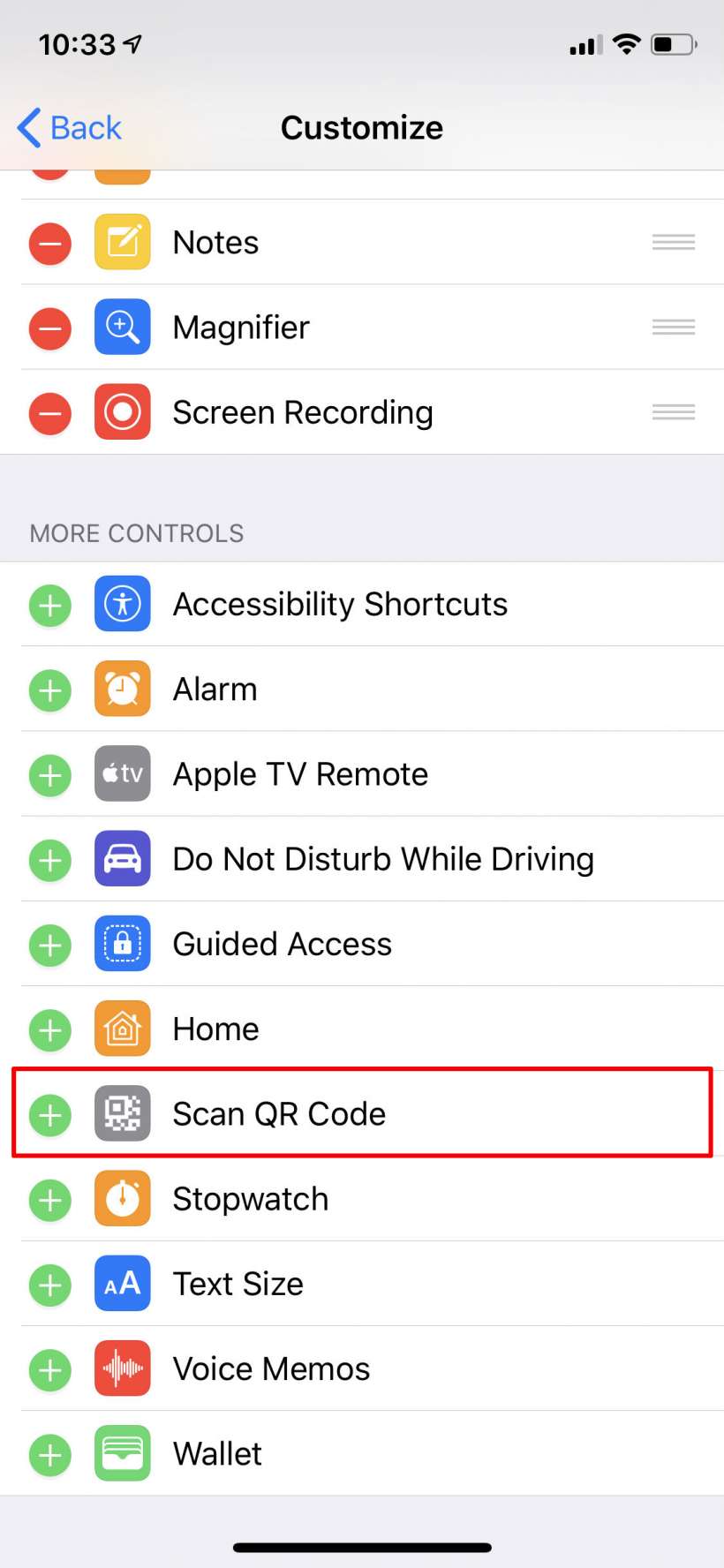 How to add QR scanner to Control Center on iPhone and iPad in iOS 12.
