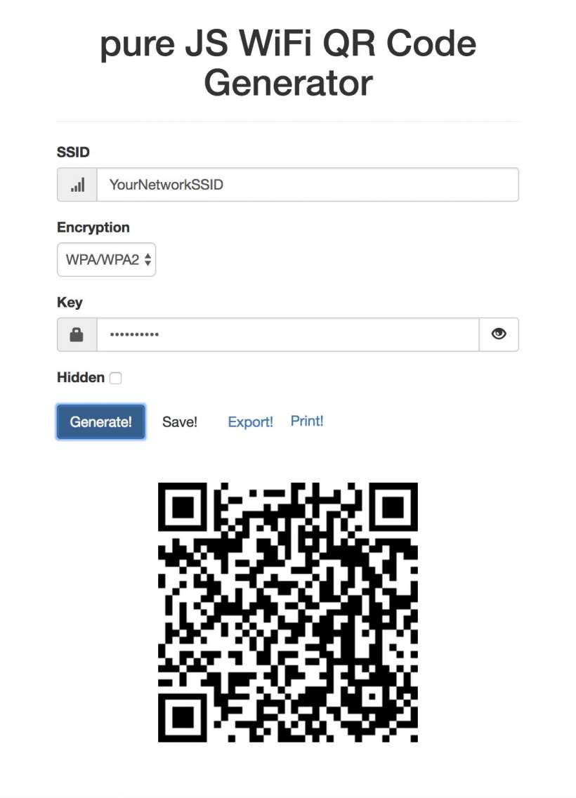 How to generate a QR code to join your WiFi network.