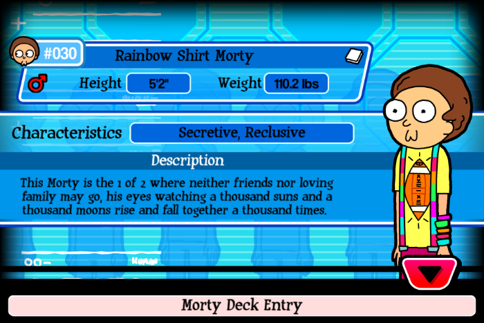 Rainbow Shirt Morty (#30) Rainbow Shirt Morty