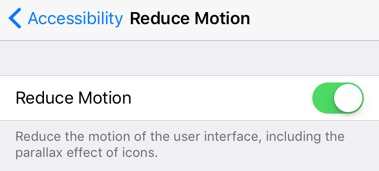 Reduce Motion