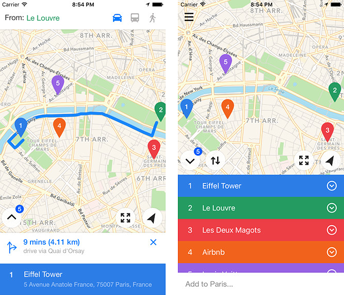 Relay multiple location maps iOS