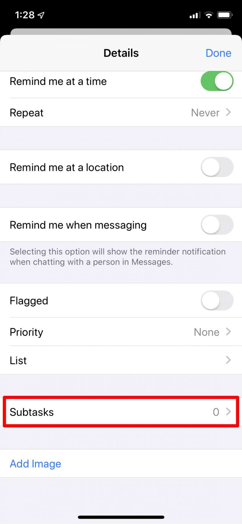 How to create subtasks for Reminders on iPhone and iPad.