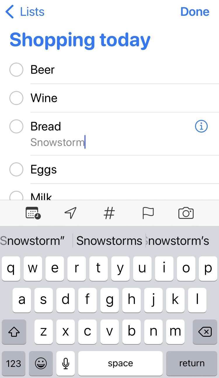 Reminders app tags 4 Reminders app tags 4