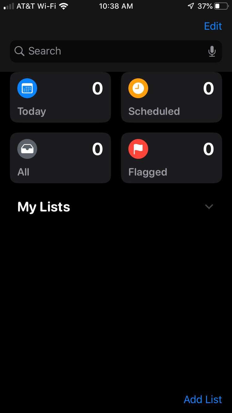 Reminders iOS 13