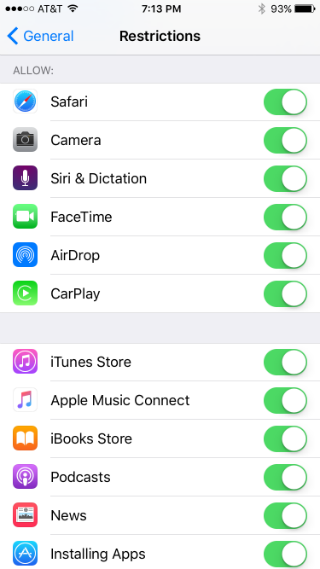 How to use the restrictions settings on iPhone.