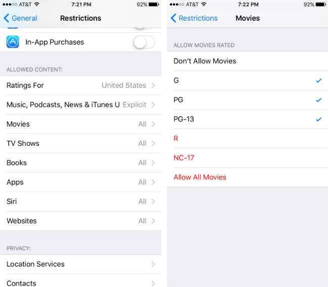 How to use the restrictions settings on iPhone.