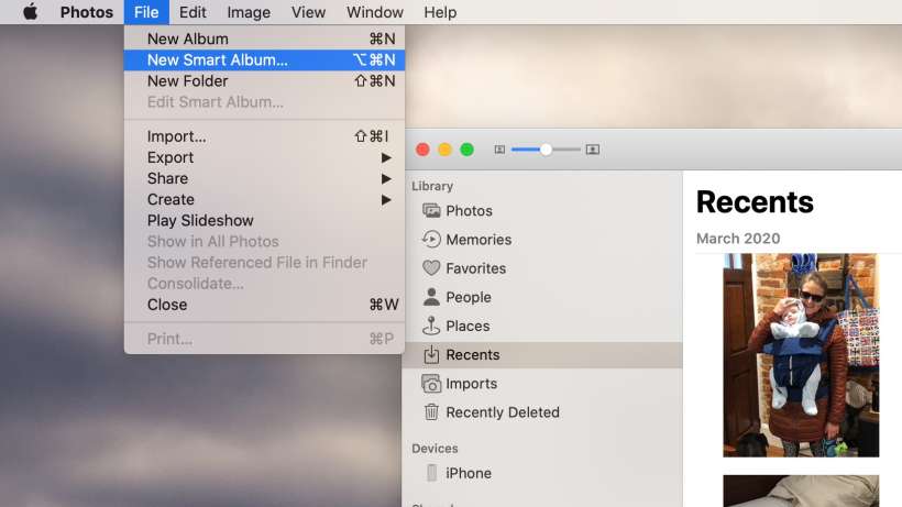 How to create smart albums in Photos for Mac.