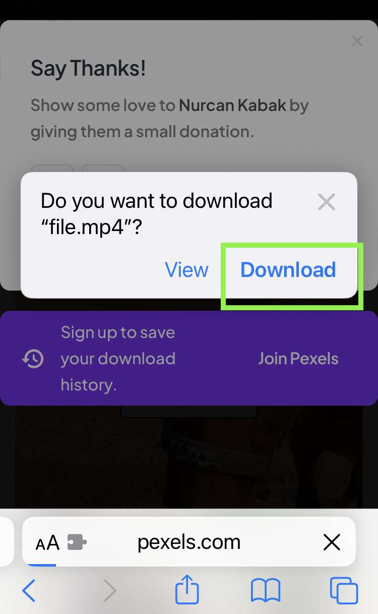 Safari download videos iPhone step 1 Safari download videos iPhone step 1