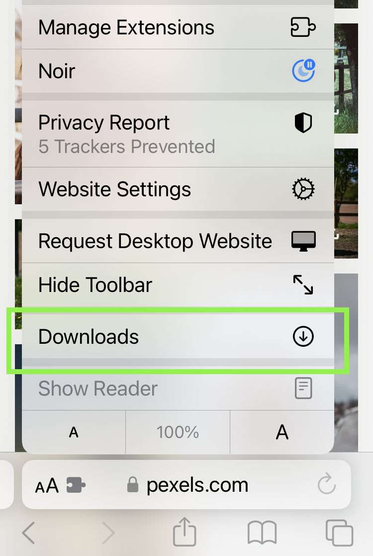 Safari download videos iPhone step 3