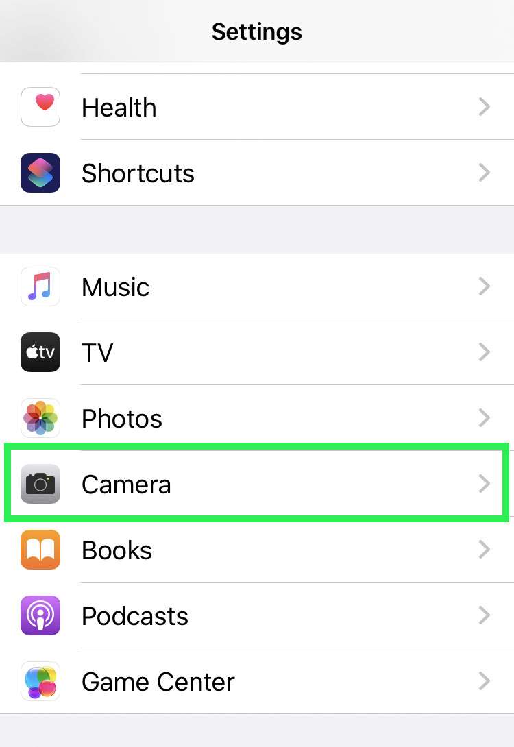 Settings Camera Settings Camera