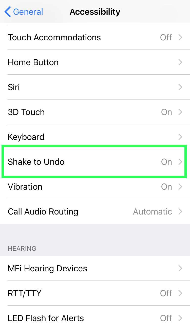 iOS shake to undo 3