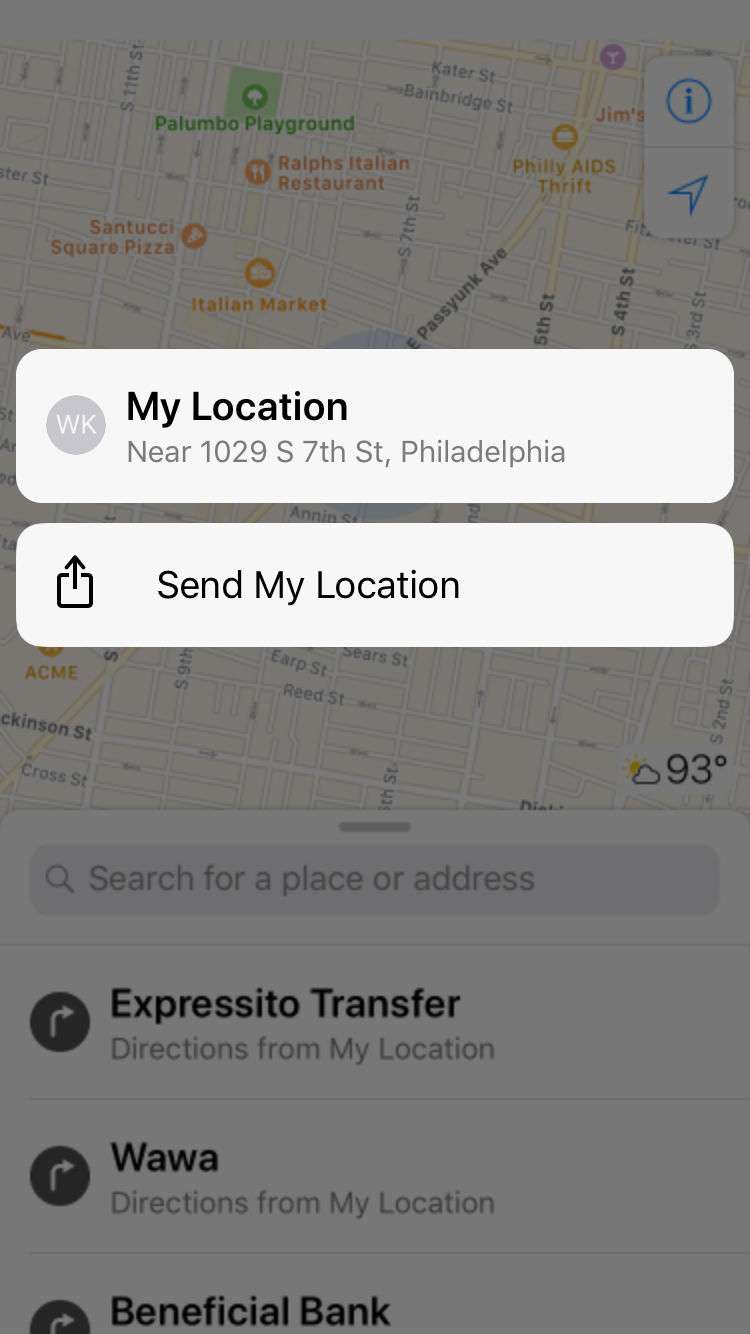 Force Touch Share Location Apple Maps