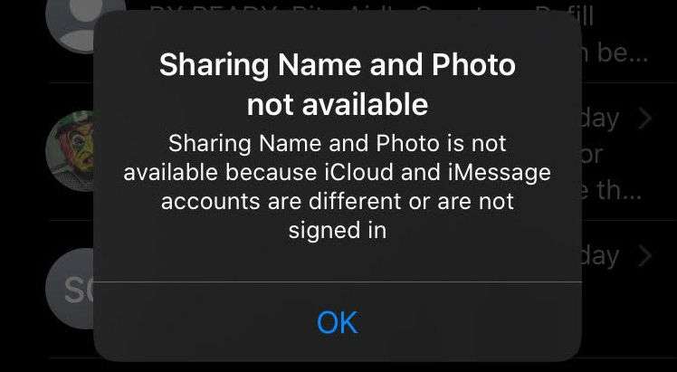 Sharing Name and Photo not available Sharing Name and Photo not available