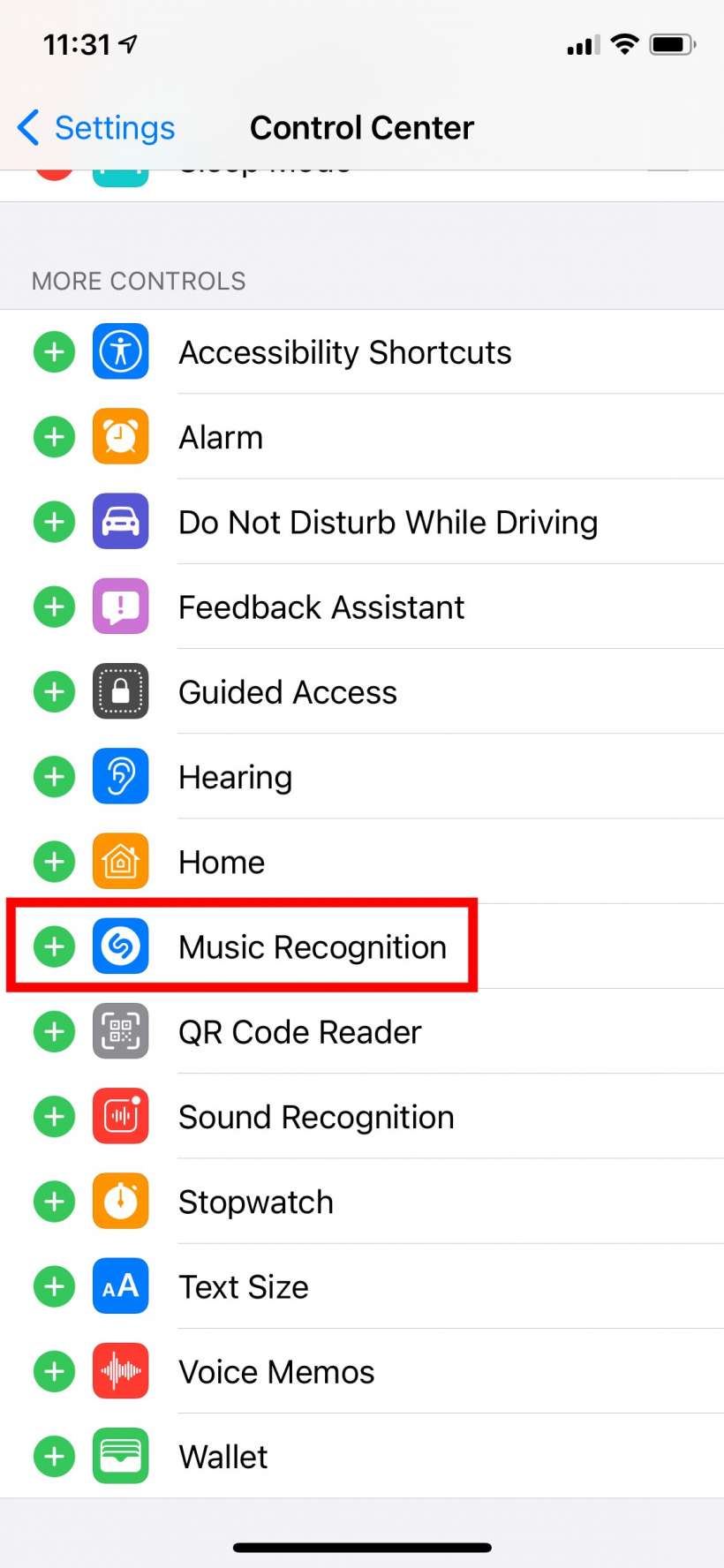 How to add Shazam it to Control Center on iPhone and iPad.