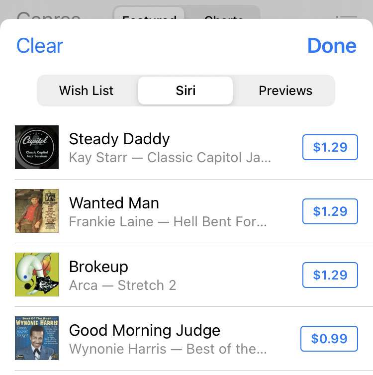See all Shazam song list history iPhone Siri iTunes 3