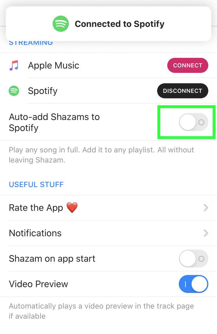 Link Shazam to Spotify 4