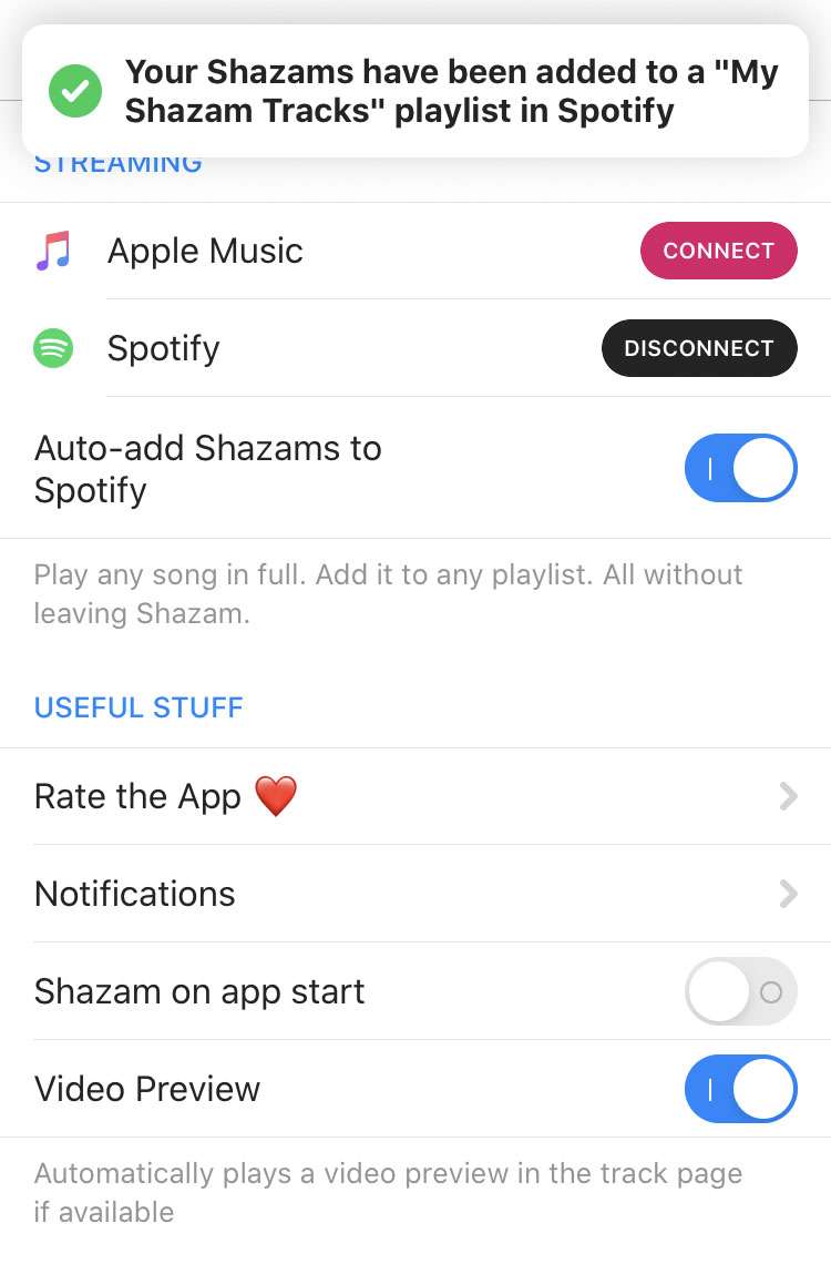 Link Shazam to Spotify 5