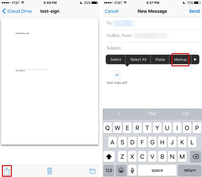 How to add a signature to a document from iPhone.