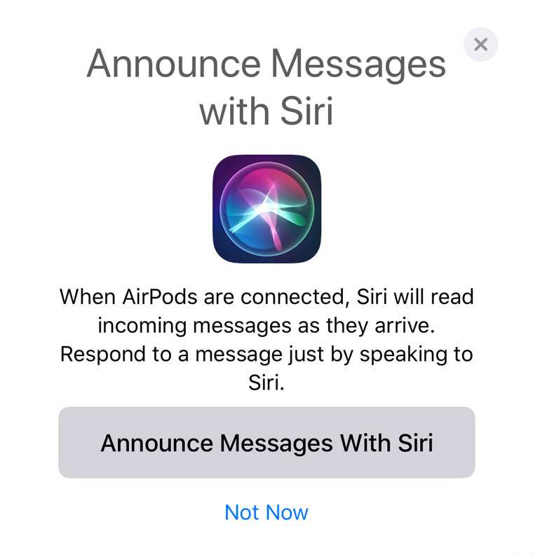 Siri Announce Messages