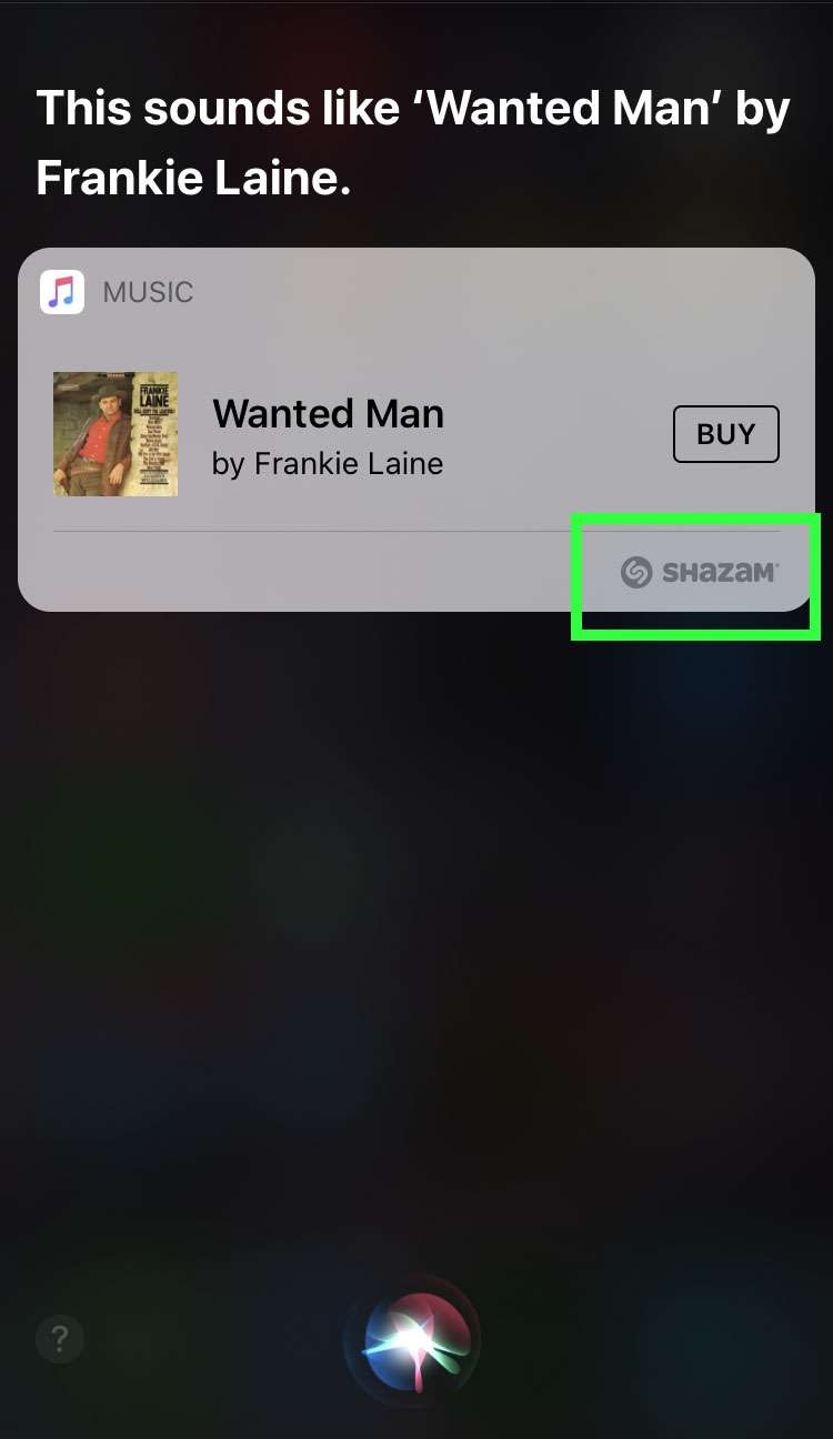 Shazam with Siri 2