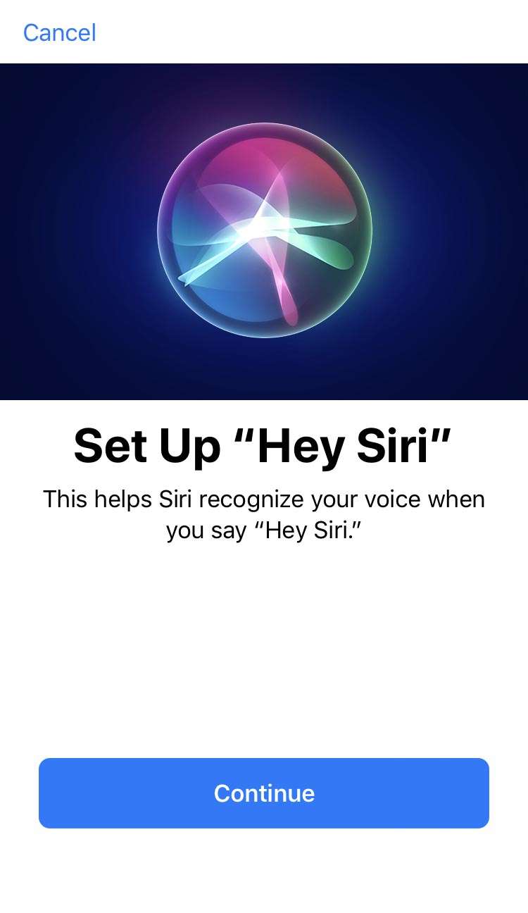 Set up Hey Siri