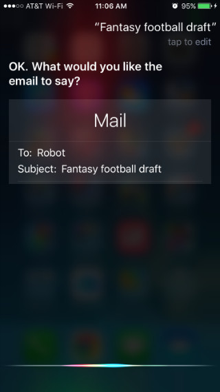 How to use Siri to send emails.