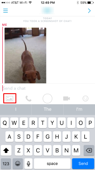 How to use photos from your camera roll in Snapchat.