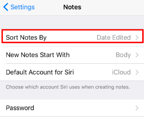 Sort Notes iOS 9.3 Sort Notes iOS 9.3