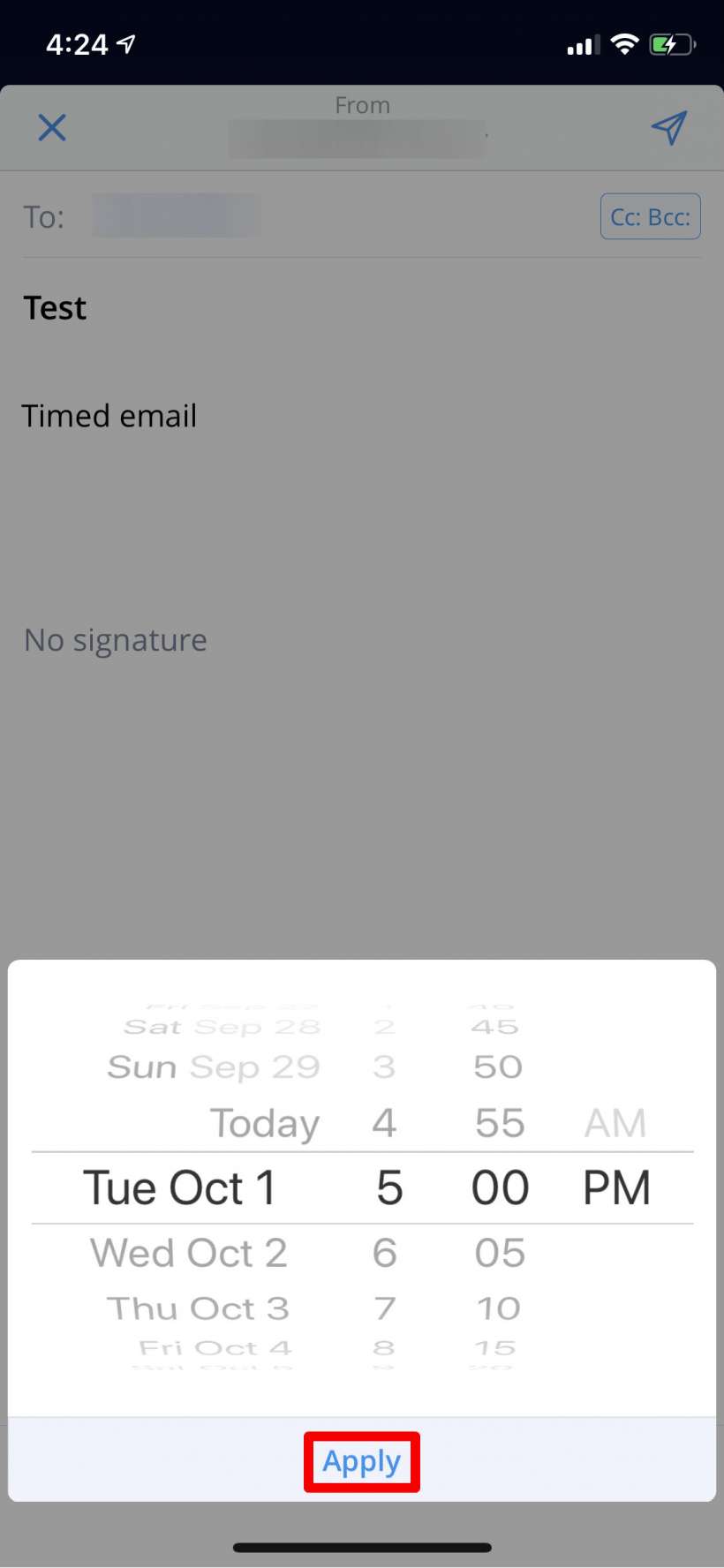 How to schedule emails to send later on iPhone and iPad with Spark mail.
