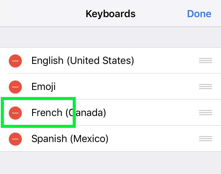 Remove keyboard multiple languages iPhone Remove keyboard multiple languages iPhone