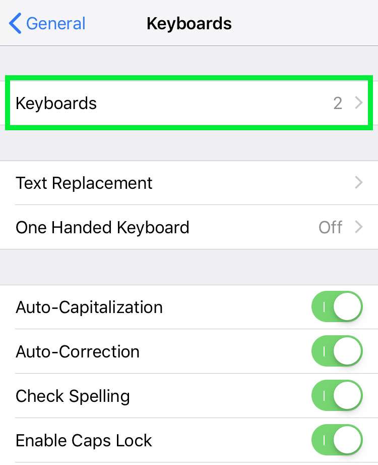 Add keyboard multiple languages iPhone