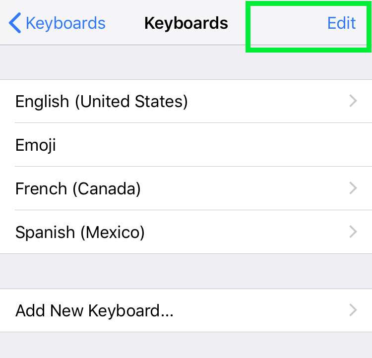 Remove keyboard multiple languages iPhone