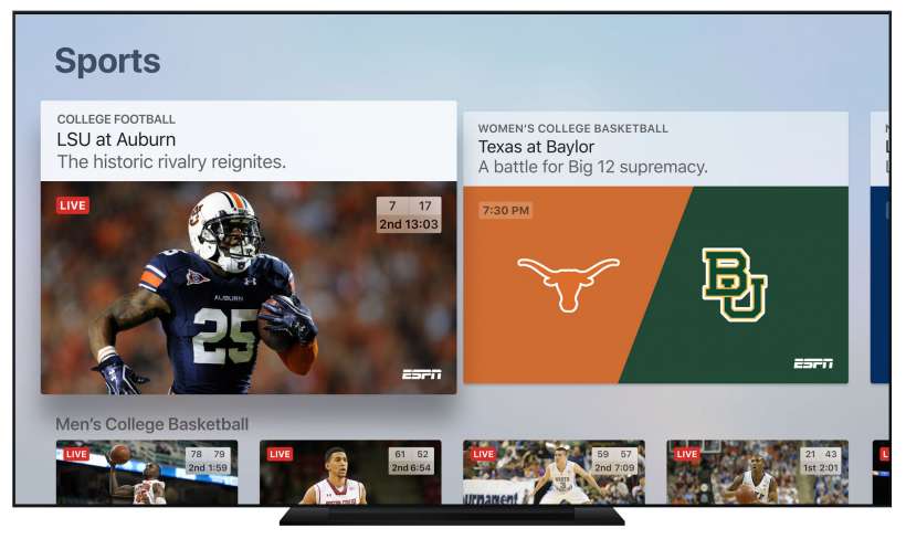 Live Sports Apple TV app