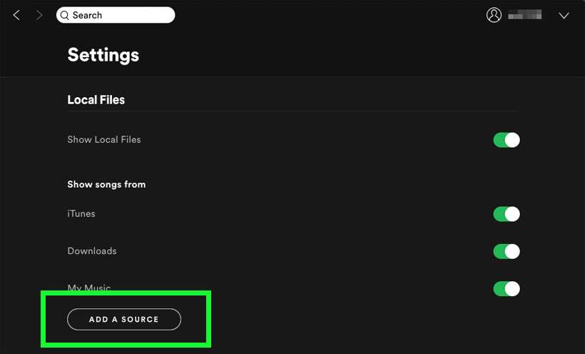 Spotify add source