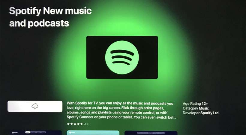 Spotify til apple tv